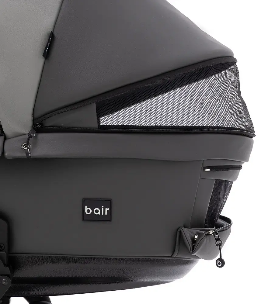 Коляска 2 в 1 Bair Kiwi Plus ECO BKP-21/15 серый/графит